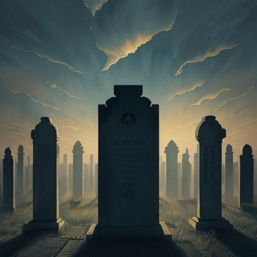 Surreal Pencil Graveyard in Dreamlike Watercolor Style