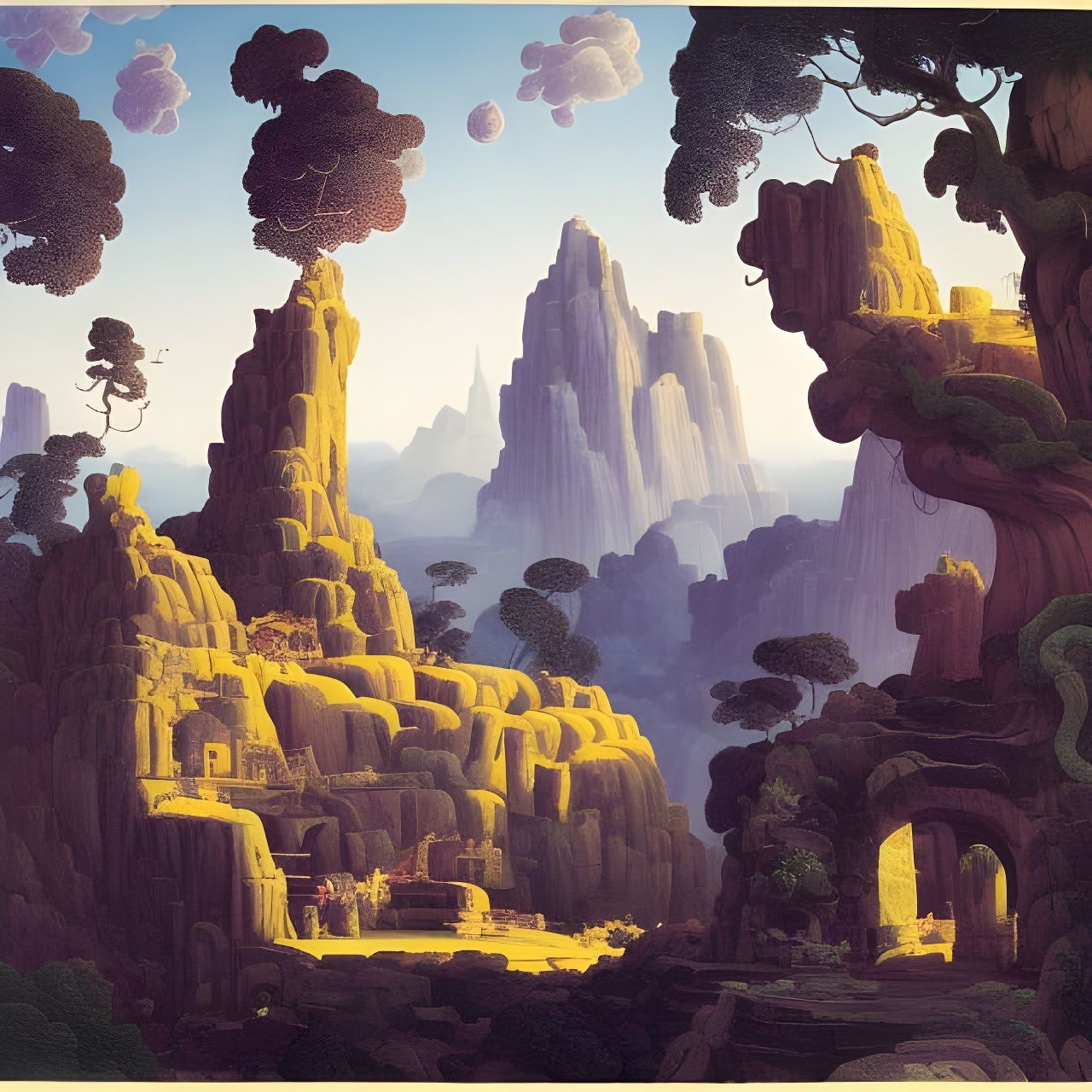 Temple in New Moon Canyon Inspired by Landscape Masters