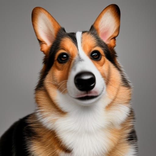 Corgi Portrait in Professional Photography Style