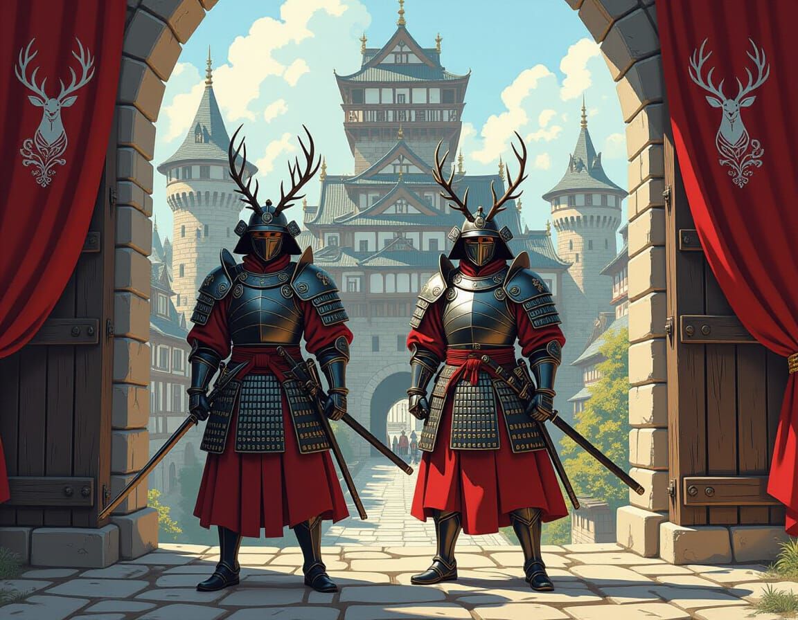 Armored Royal Guards in Fantasy Concept Art Style