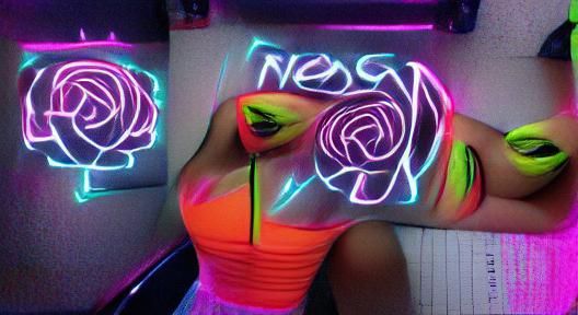 Neon Rose in Vivid Colors