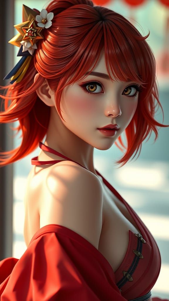 Photorealistic Portrait of Yae Miko in 8k