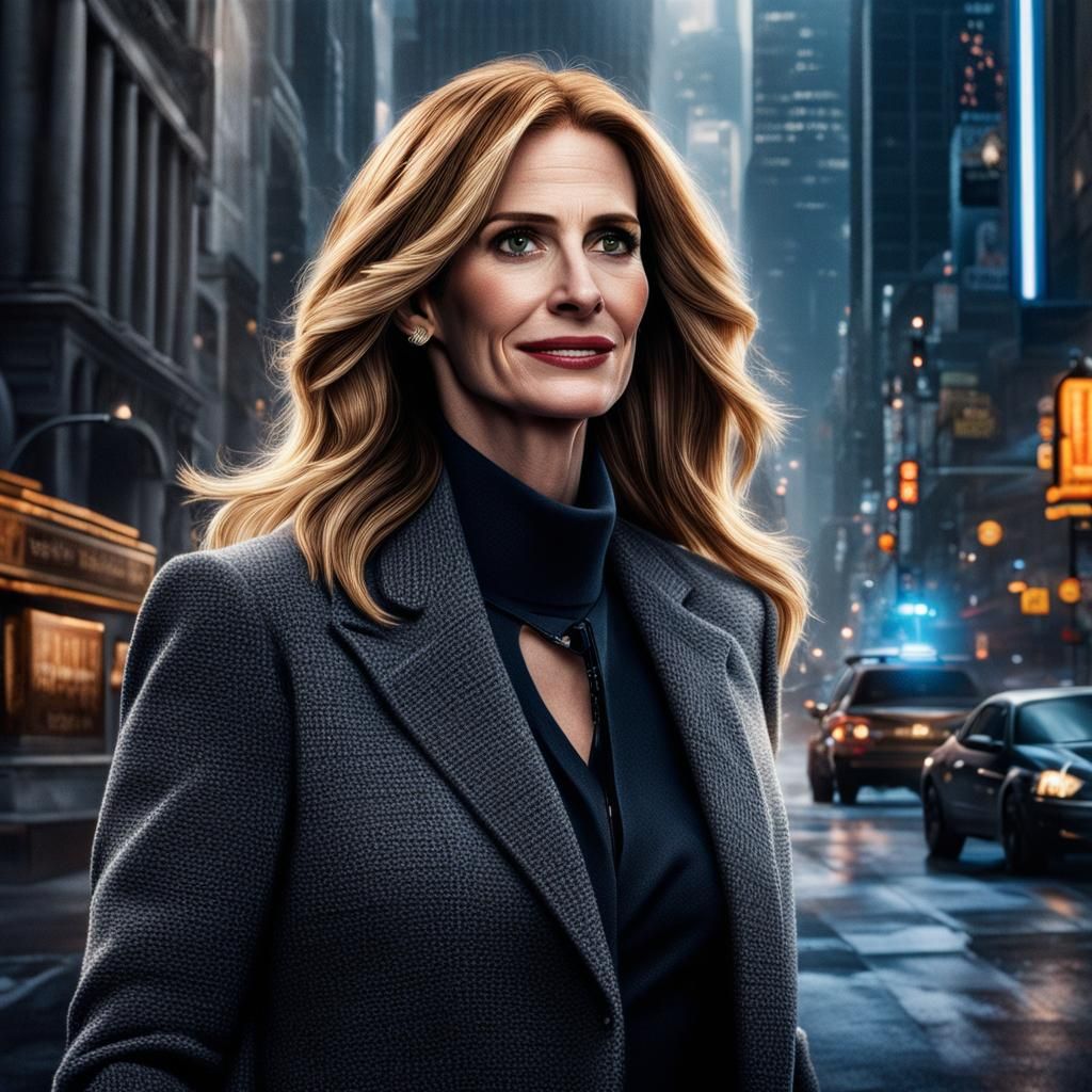 Julia Roberts in Sonic: Hyperrealistic Movie Poster