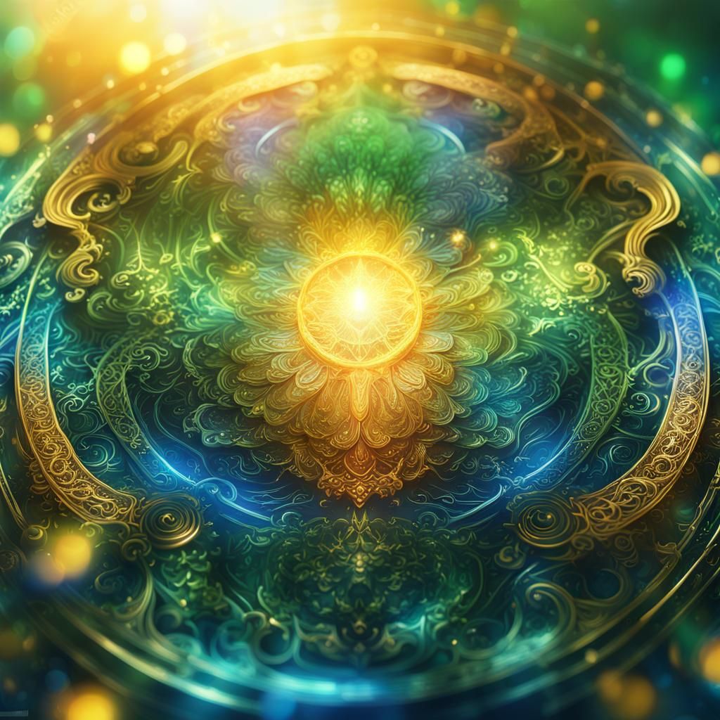 Radiant Energy Emanates from Zen Center: 3D Render