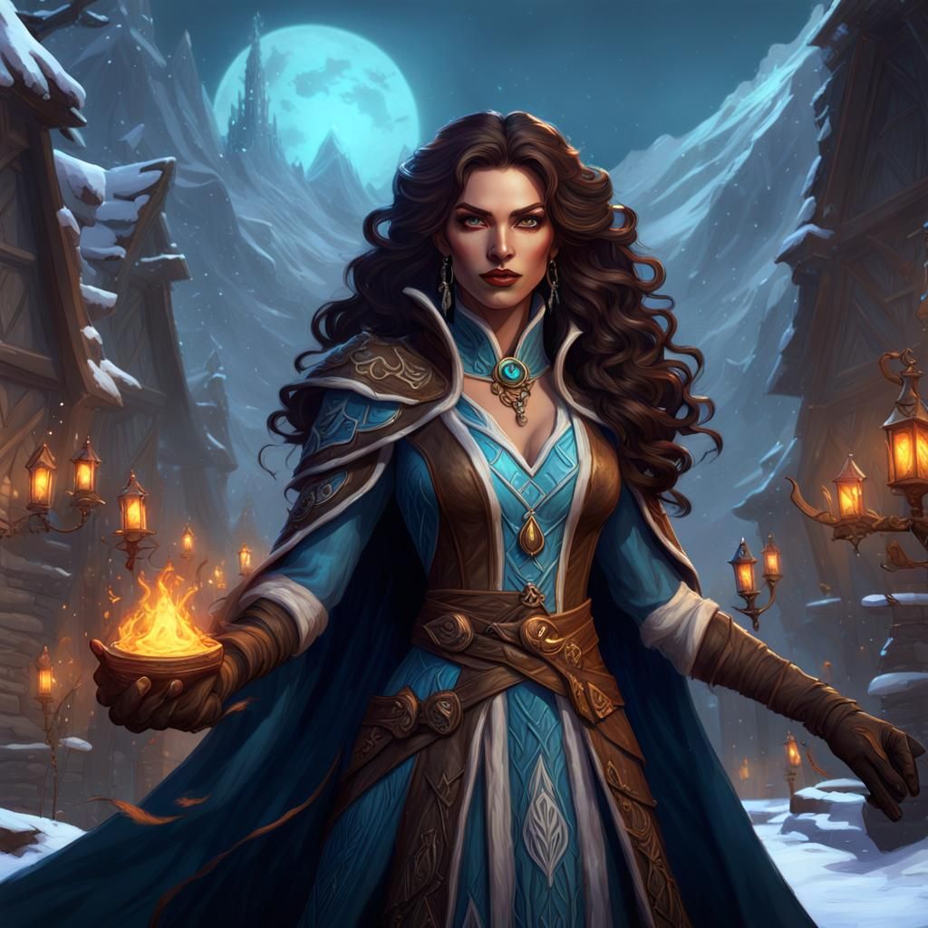 D&D Sorceress Casting Spell in Neverwinter