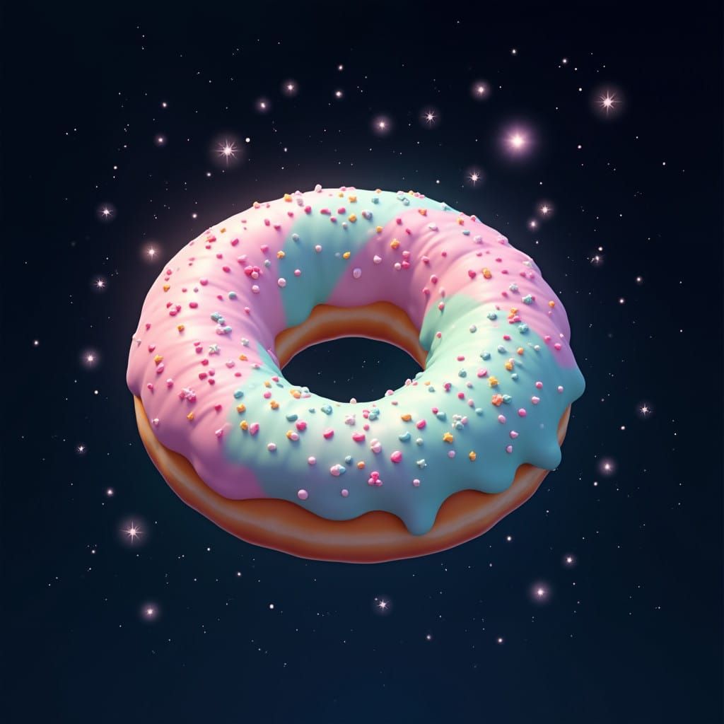 Enchanted Donut in Cosmic Dance