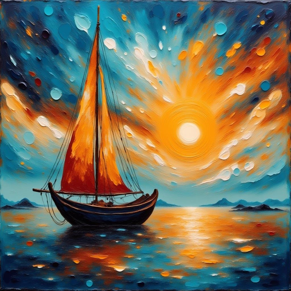 Tons quentes do pôr do sol