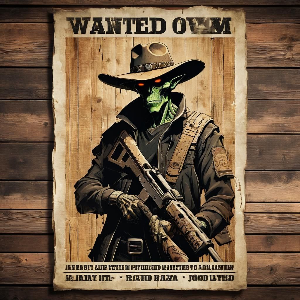 Alien Bandit: Cowboy Bebop Inspired Wanted Poster