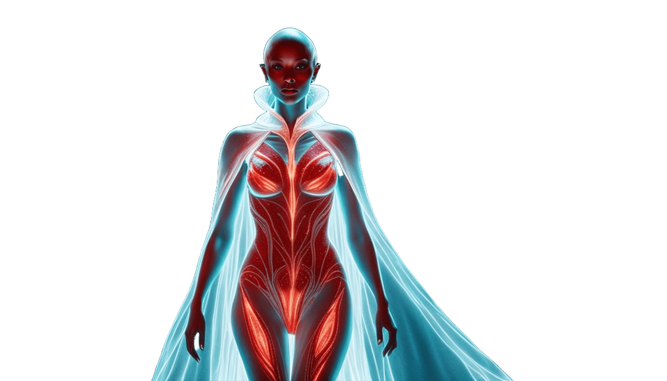 Opalescent Alien Woman Speaks at United Nations