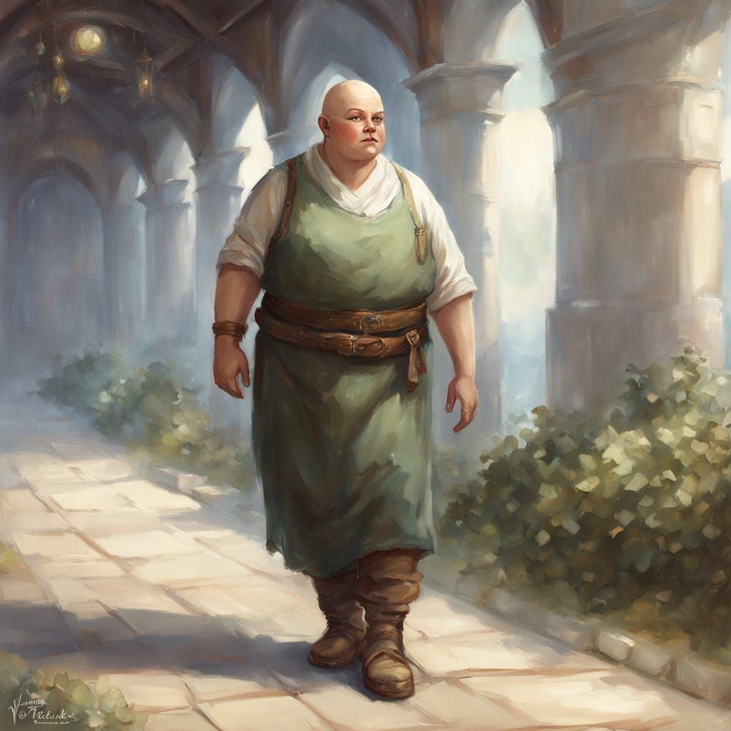 Chubby Medieval Fantasy Character Concept