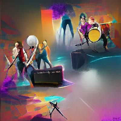 Rock Band Live on Stage