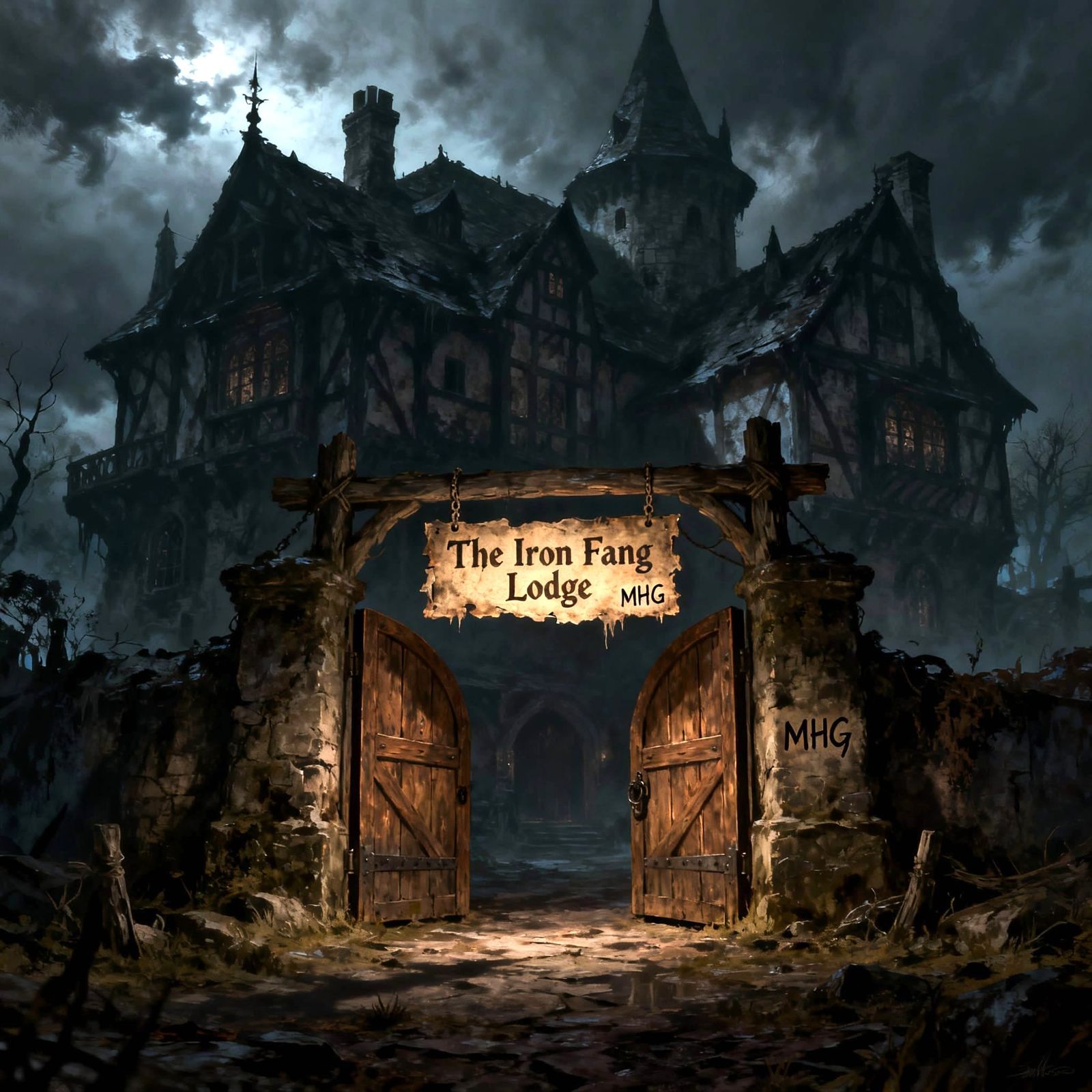 Grim Medieval Manor House: The Iron Fang Lodge