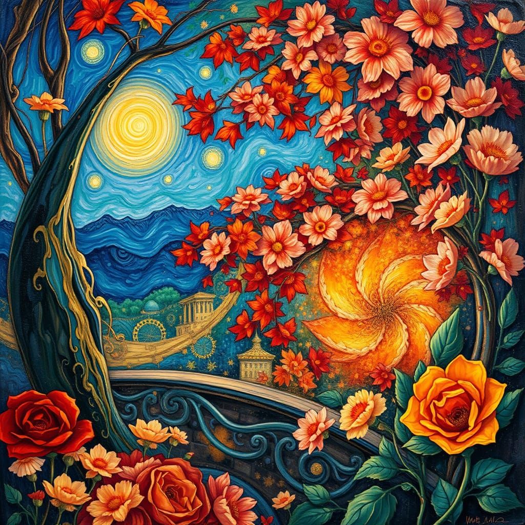 Vibrant Art Nouveau Masterpiece