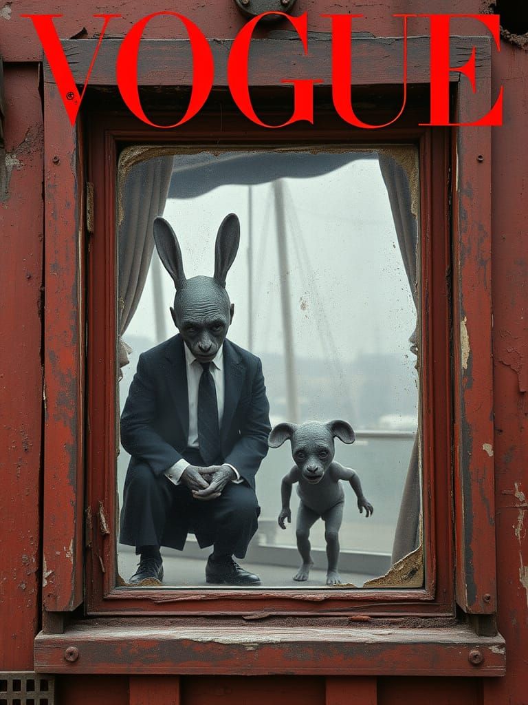 Surreal Silver Nitrate Photograph of a Dark Circus