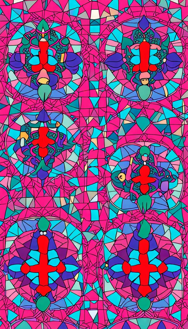 4D Quantum Mandala in Cubist Digital Art