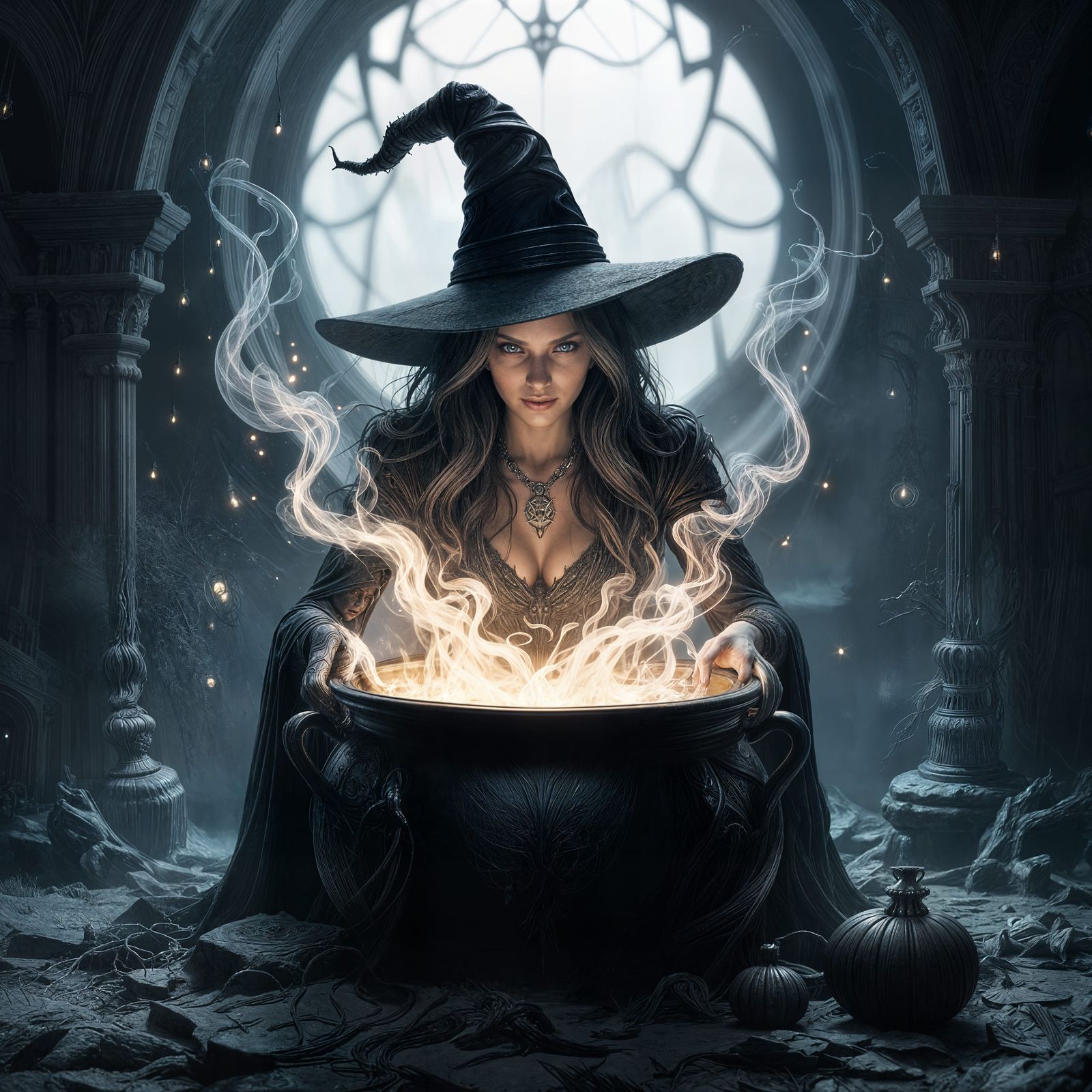 Eldritch Witch's Brew with Diffuse Light in Dark Academia St...