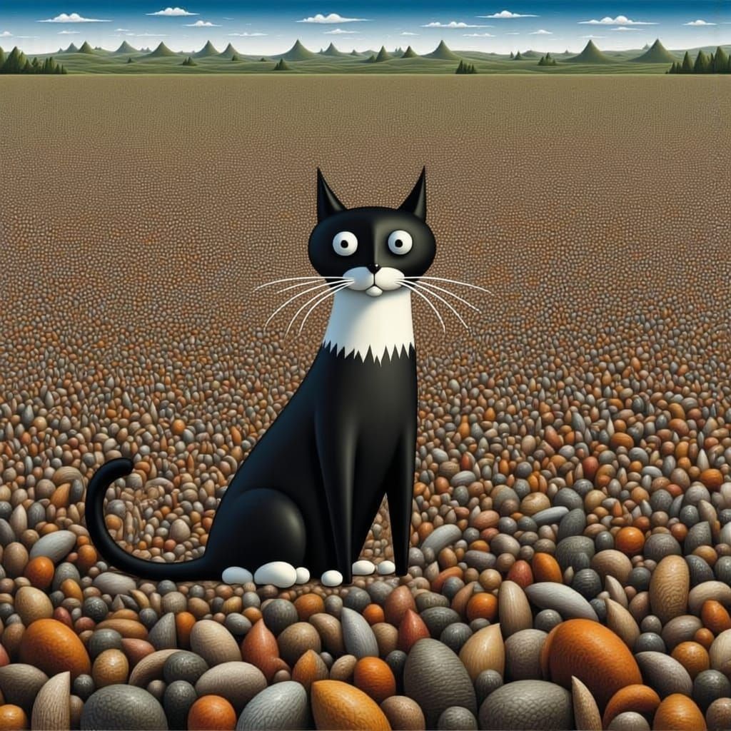 AI Generated Image of a Larger Than Life Cat