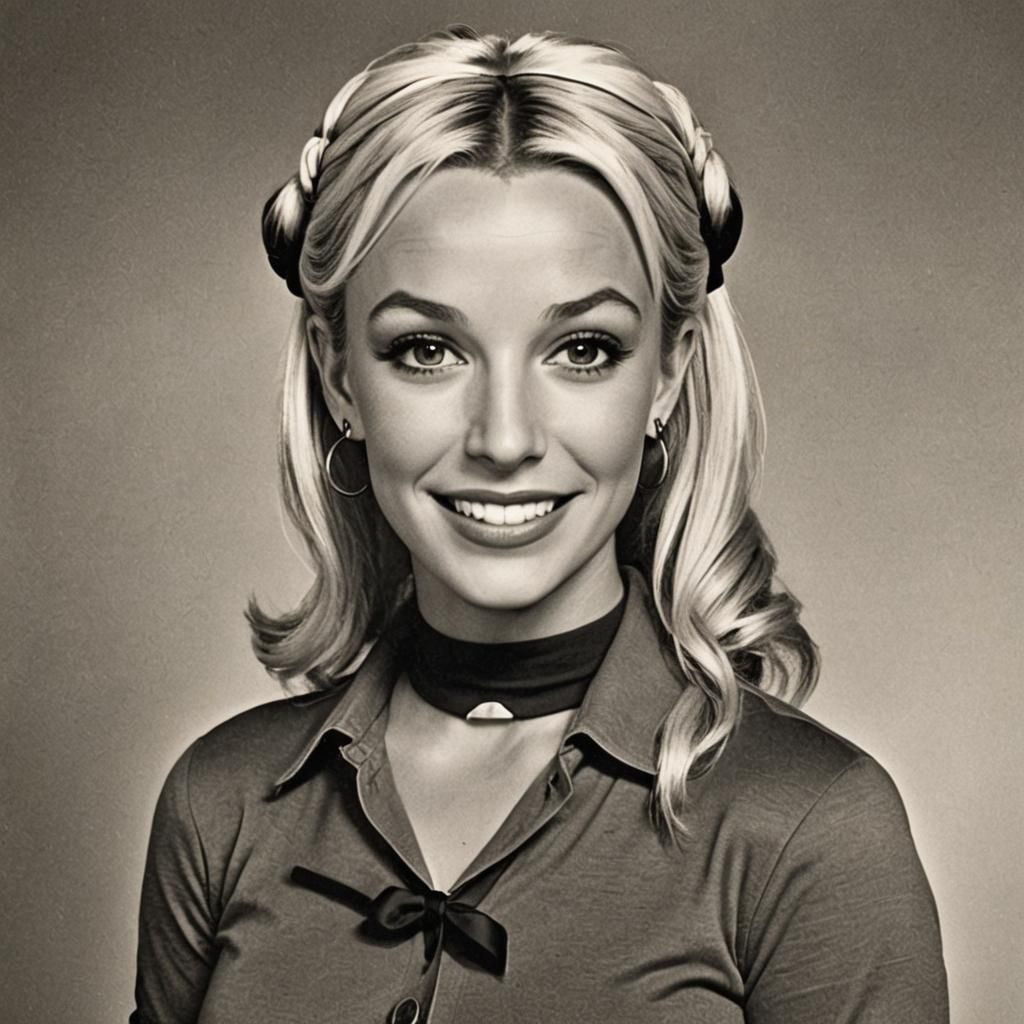 Britney Spears as Olive Oyl Character Art