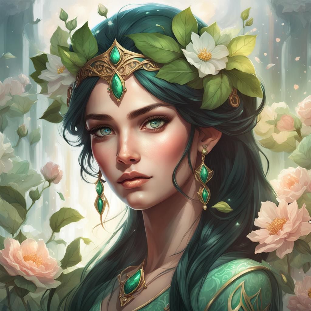 Enchanting Elf Portrait in Hyperdetailed Style