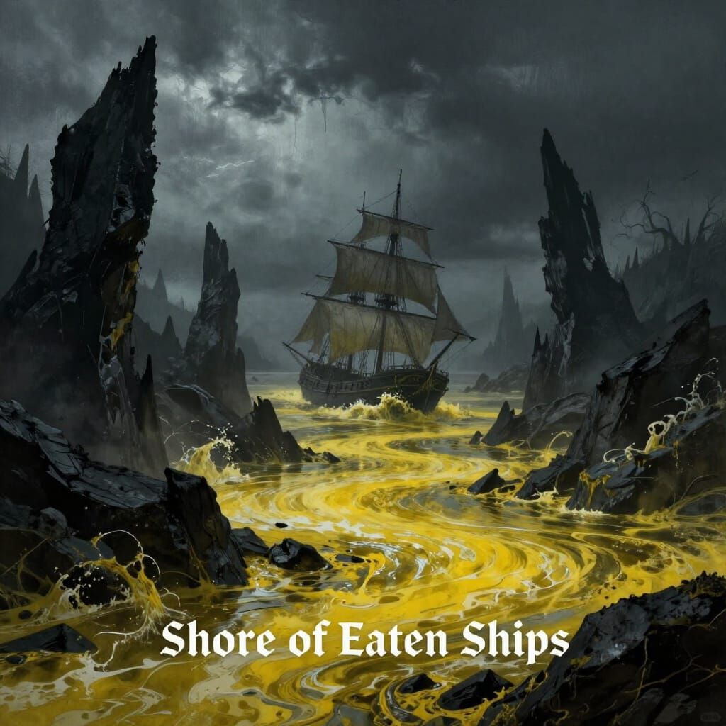 Grim Medieval Shipwreck Landscape