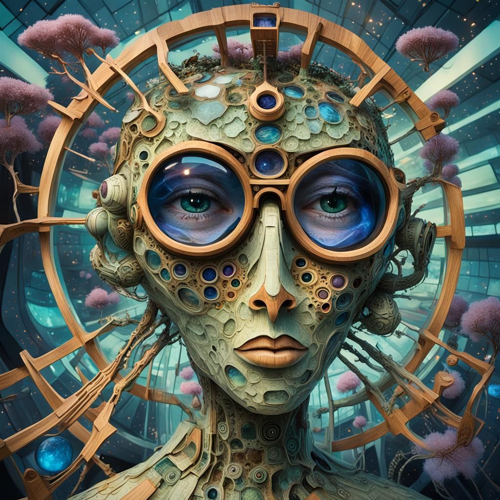 Ethereal Figures on a Spaceship Keyboard