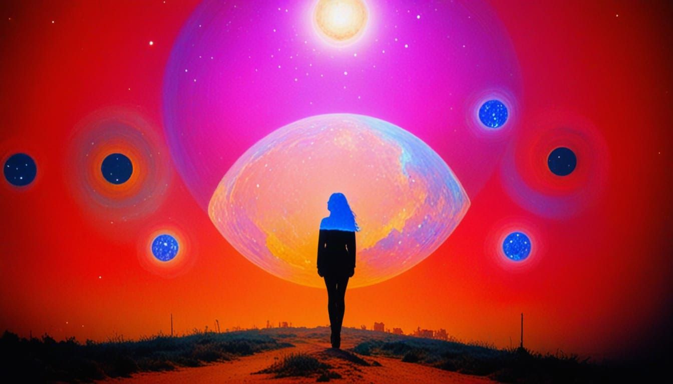 Surreal Disappearing Portrait in Abstract Style