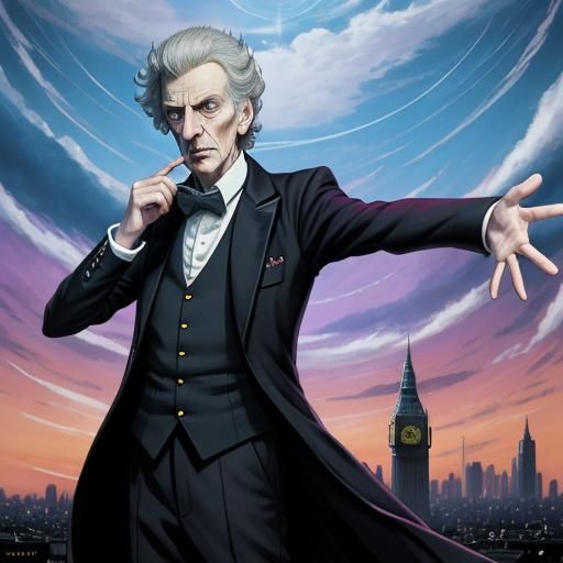 Anime Style Portrait of Two Figures