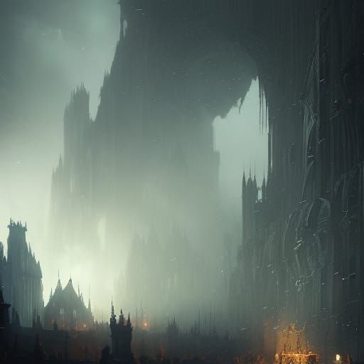 Epic Underworld Demon Castle Concept Art