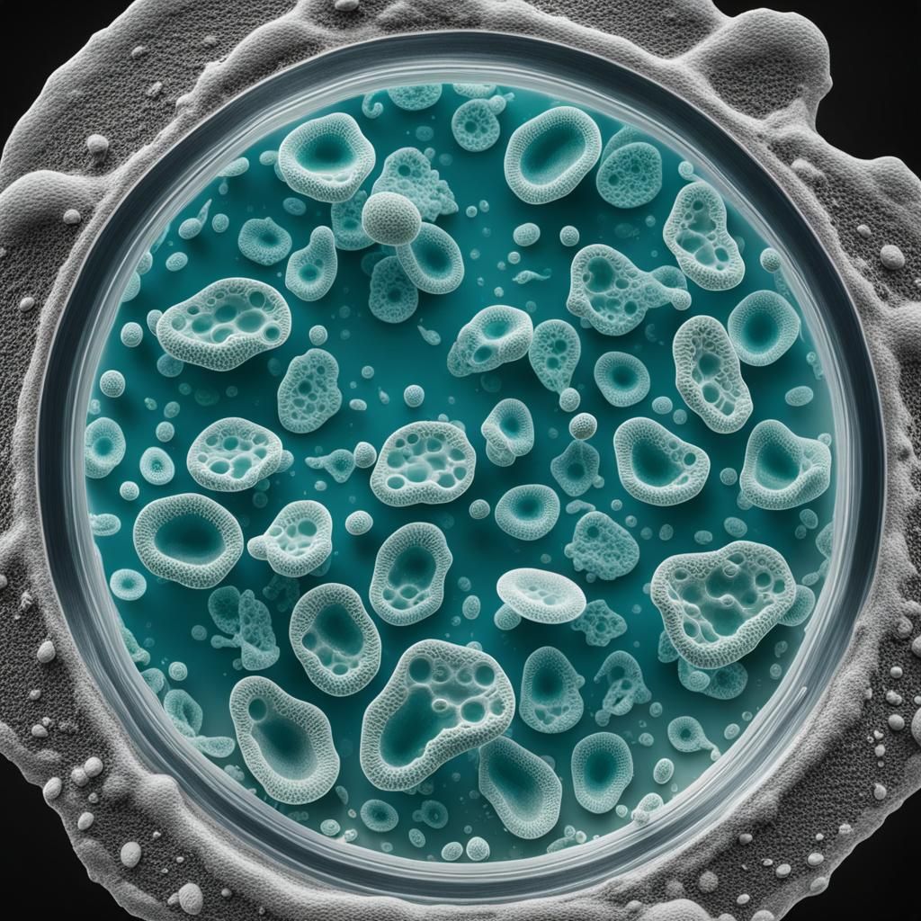 Amoeba Colony Extending Beyond Petri Dish