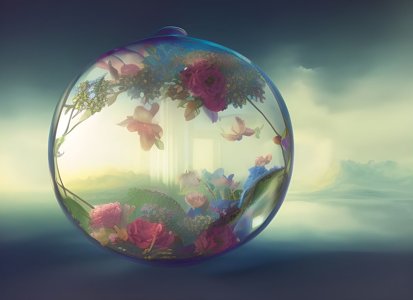 Hyperdetailed Dream in Nested Glass Boxes