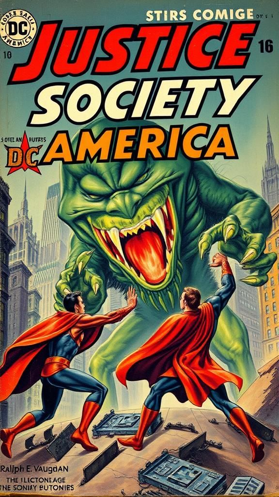 The JSA fights "The Interdimensional Menace"