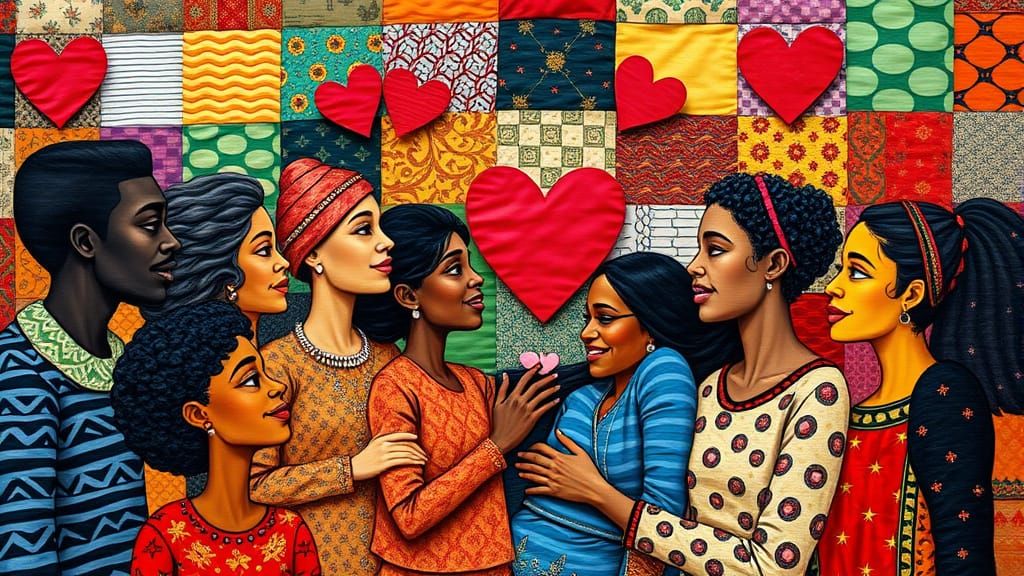 Eclectic Celebration of Love in Vibrant Cultural Harmony