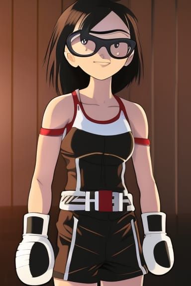 Hyperdetailed Japanese Girl Boxer Concept Art