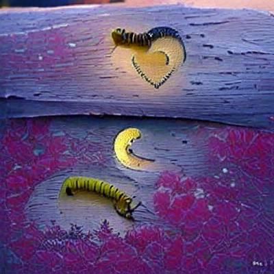 Caterpillars in Love at Night and Dawn