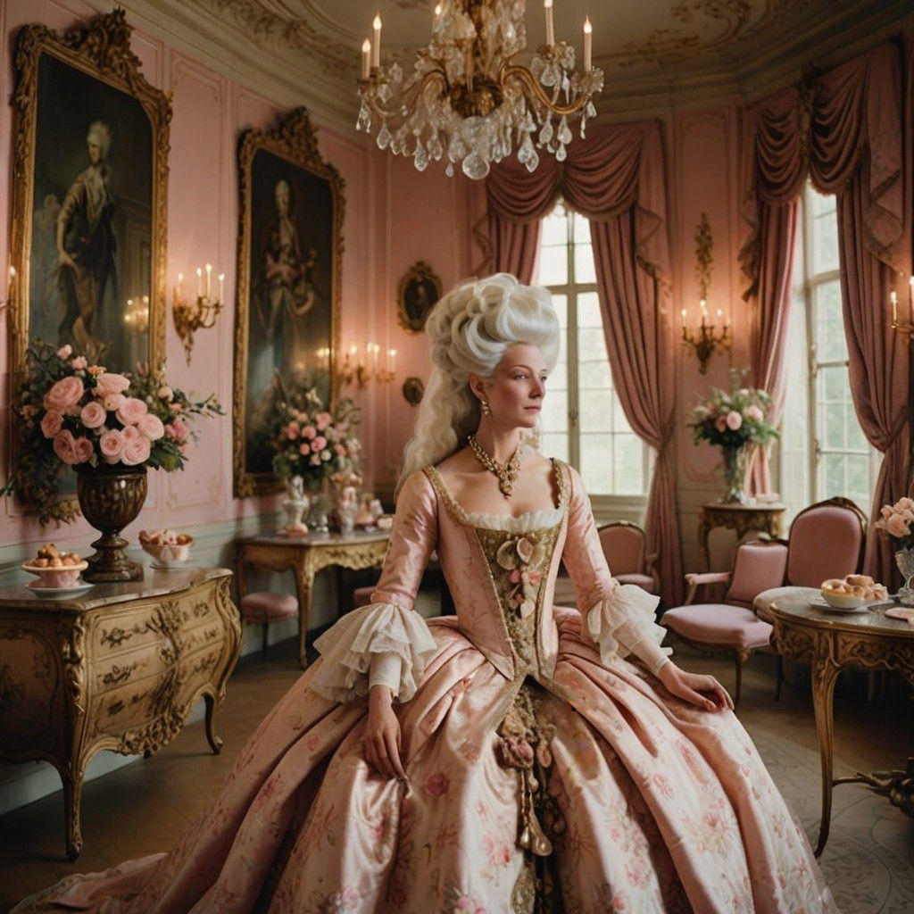 Rococo Opulence in Grand Ballgown
