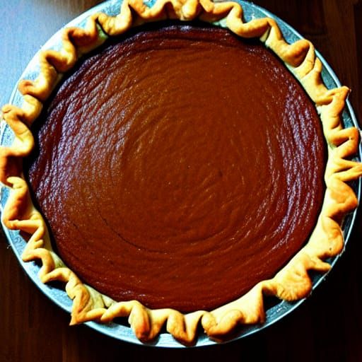 Classic Pumpkin Pie Still Life