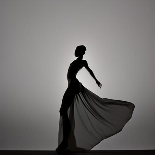 Dramatic Dancer Silhouette Under Full Moon