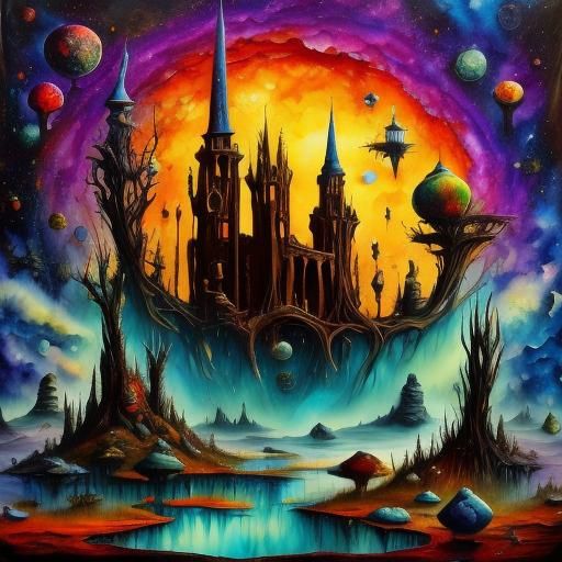 Surreal Wisconsin Dells Bluffs in Ethereal Style