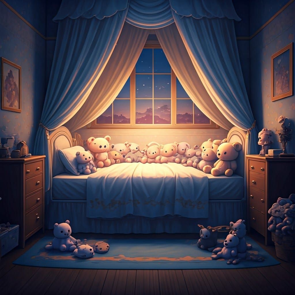 Whimsical Anime-Inspired Dreamscape at Dusk