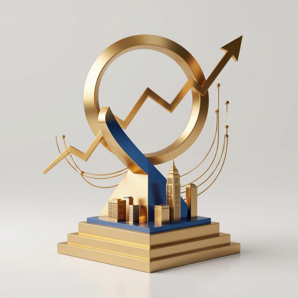 3D Corporate Logo Design for Public Investment and Growth