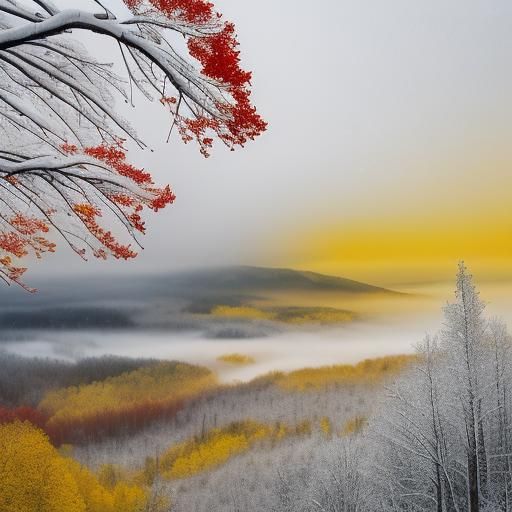 Bird's-Eye View of Snowy Village in Winter
