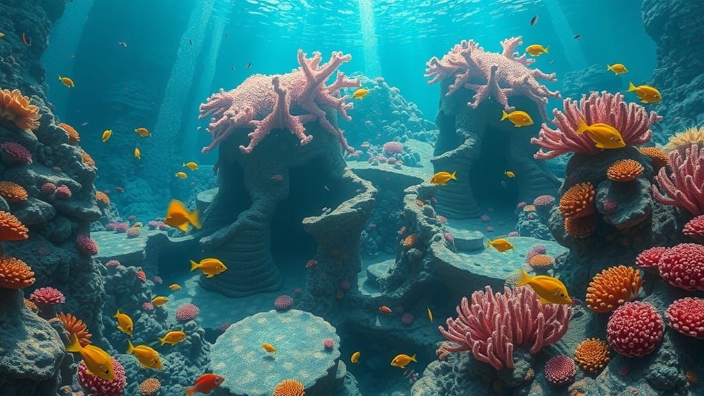 Underwater Coral Reefs in a Cinematic Style