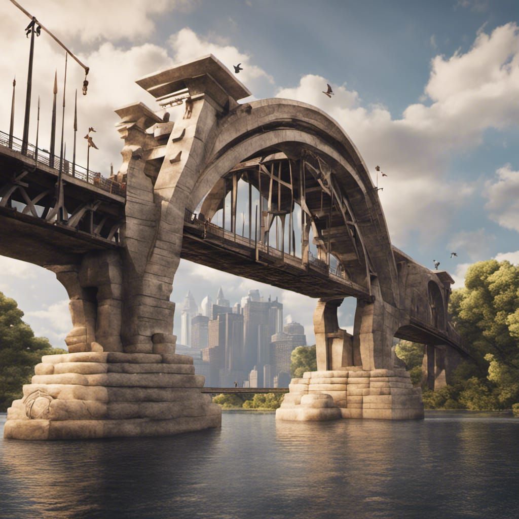 Elegant Stone Arch Bridge Masterpiece