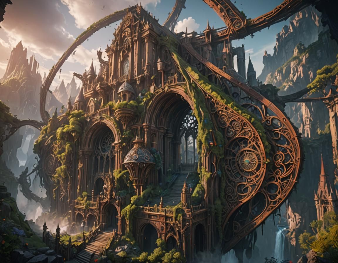 Fantastical Matte Painting with Deep Color