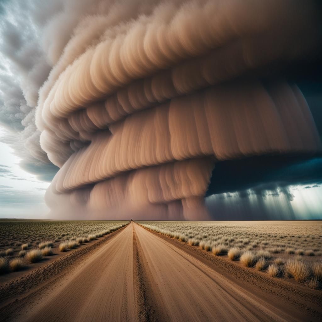 Dust Storm Engulfs Plains: A Filmic View