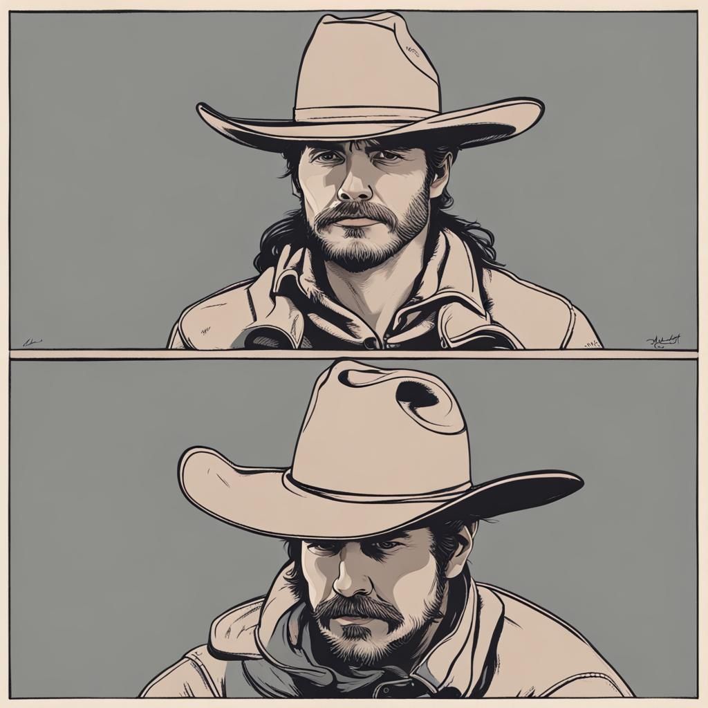 Cowboy Silhouette at Twilight