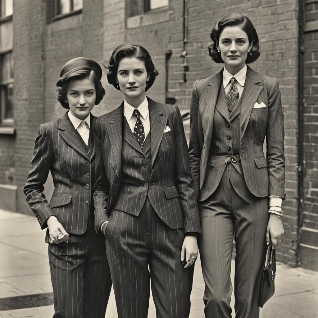 Women in Pinstripe Suits