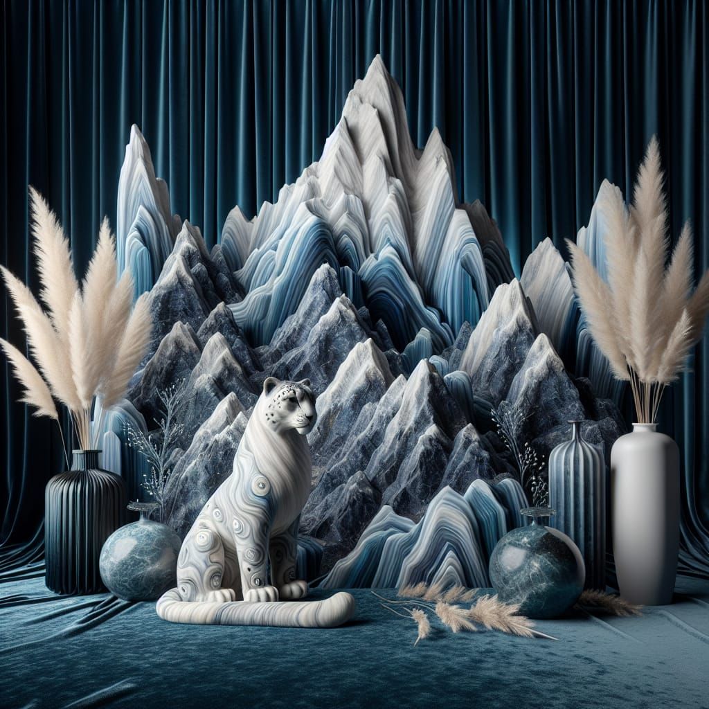 Moonstone Snow Leopard on Agate Mountains