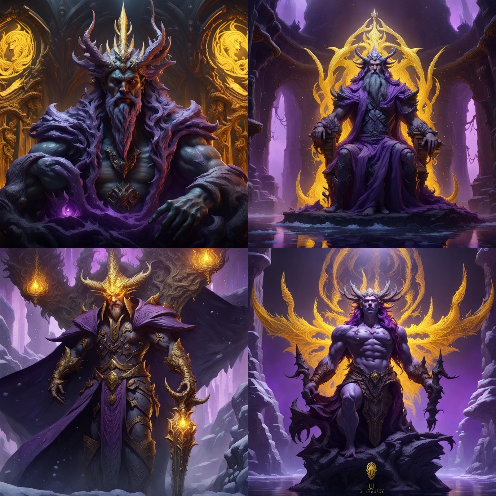 Dark Fantasy Ice God Concept Art