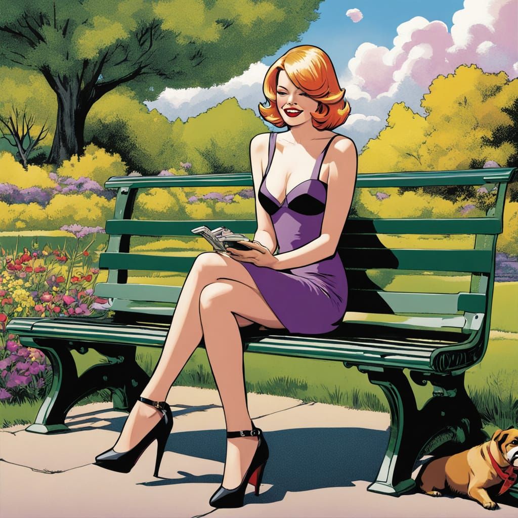 Glamorous Pinup Girl Surrounded by NYC Charm